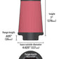 K&N Filter Universal Rubber Filter 3 1/2 inch Flange 4 5/8 inch Base 3 1/2 inch Top 7 inch Height - Racecraft Industries