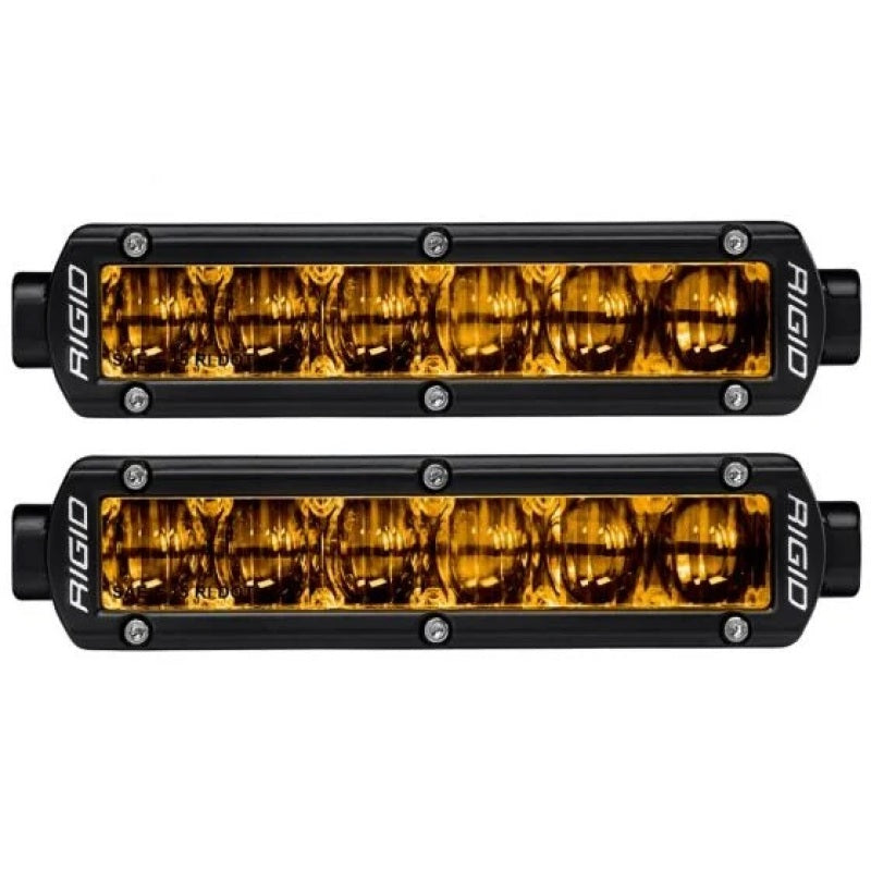 Rigid Industries 6in SR-Series Pro Dot / SAE Fog Lights (Pair) - Selective Yellow - Racecraft Industries