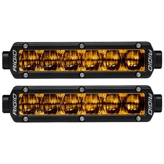 Rigid Industries 6in SR-Series Pro Dot / SAE Fog Lights (Pair) - Selective Yellow - Racecraft Industries