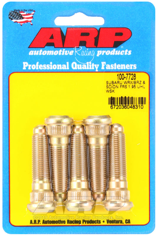 ARP Subaru WRX/BRZ & Scion FRS 1.95 UHL 12mm x 1.25 Wheel Stud Kit (5 Pack) - Racecraft Industries