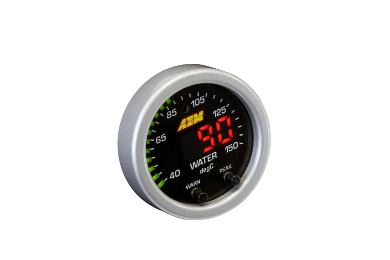 AEM X-Series Temperature 100-300F Gauge Kit (ONLY Black Bezel and Water Temp. Faceplate) - Racecraft Industries