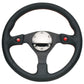 NRG Reinforced Steering Wheel (320mm) Blk Leather w/Dual Buttons - Racecraft Industries