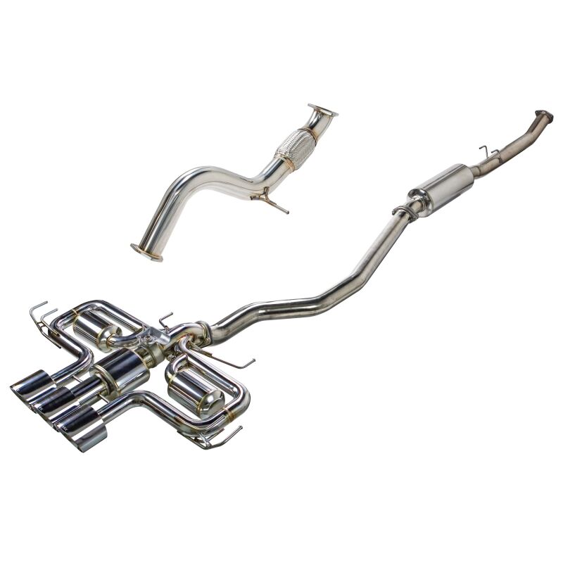 Remark 2023+ Honda Civic Type-R (FL5) Triple Tip Catback Exhaust w/ Triple Tip & Front Pipe - Racecraft Industries