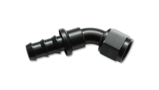 Vibrant -12AN Push-On 45 Deg Hose End Fitting - Aluminum - Racecraft Industries