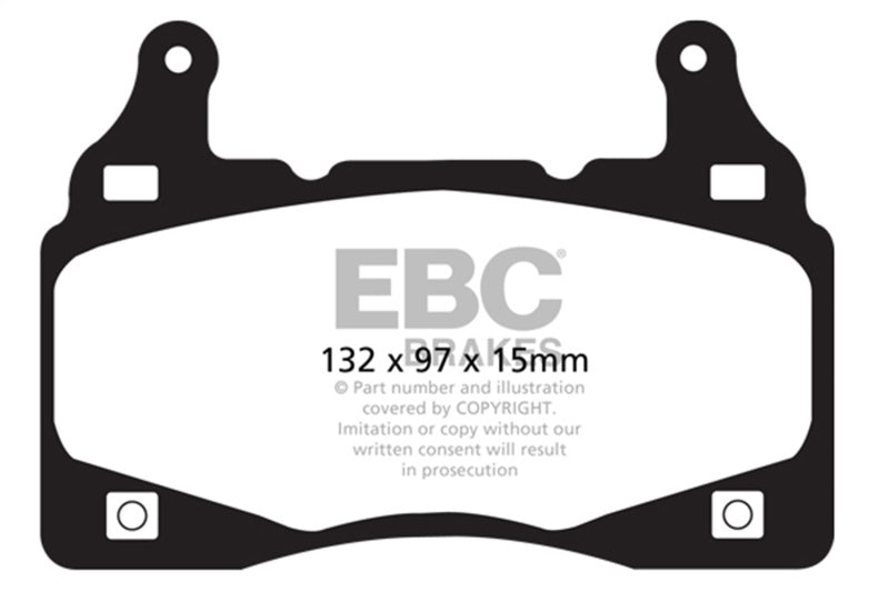 EBC 11-15 Chevrolet Camaro (5th Gen) 6.2 Yellowstuff Front Brake Pads - Racecraft Industries