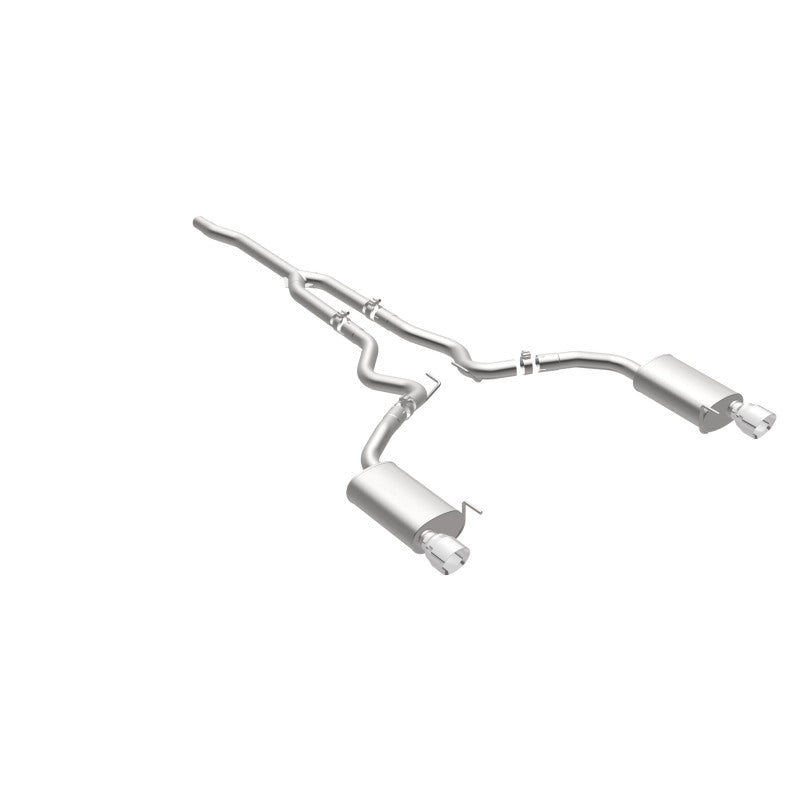 MagnaFlow Cat Back, SS, 2.5in, Street, Dual Split Polished 4.5in Tips 2015 Ford Mustang Ecoboost - Racecraft Industries