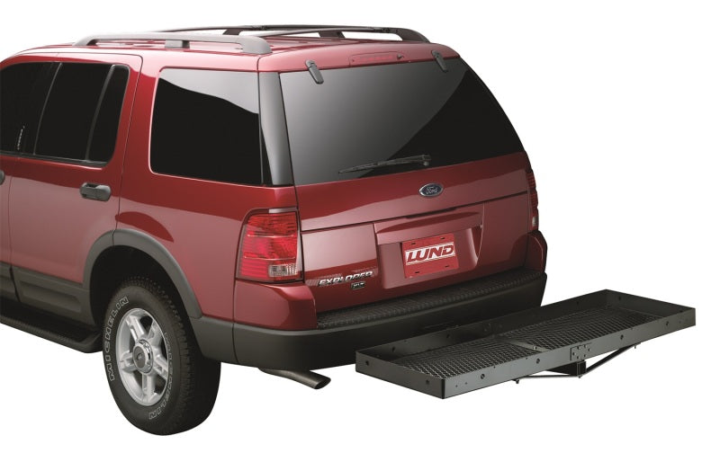 Lund Universal 20in X 60in Basic Cargo Carrier For 2in Hitches - Black - Racecraft Industries
