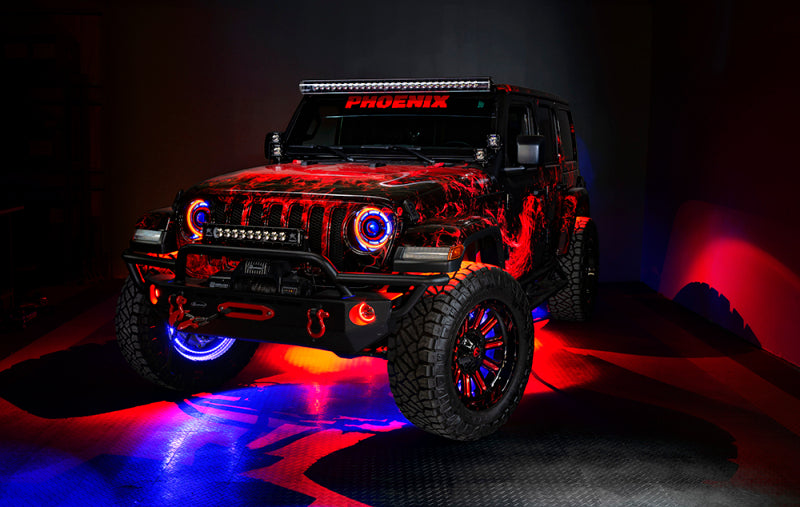 Oracle Bluetooth + RF Underbody Rock Light Kit - 4 PCS - ColorSHIFT SEE WARRANTY - Racecraft Industries