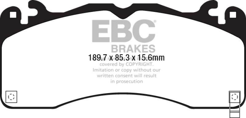 EBC 15+ Ford Mustang 5.0 Performance Pkg Yellowstuff Front Brake Pads - Racecraft Industries
