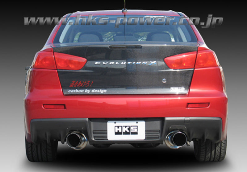HKS 08-09 Evo 10 Hi-Power Dual Tip Catback Exhaust - Racecraft Industries