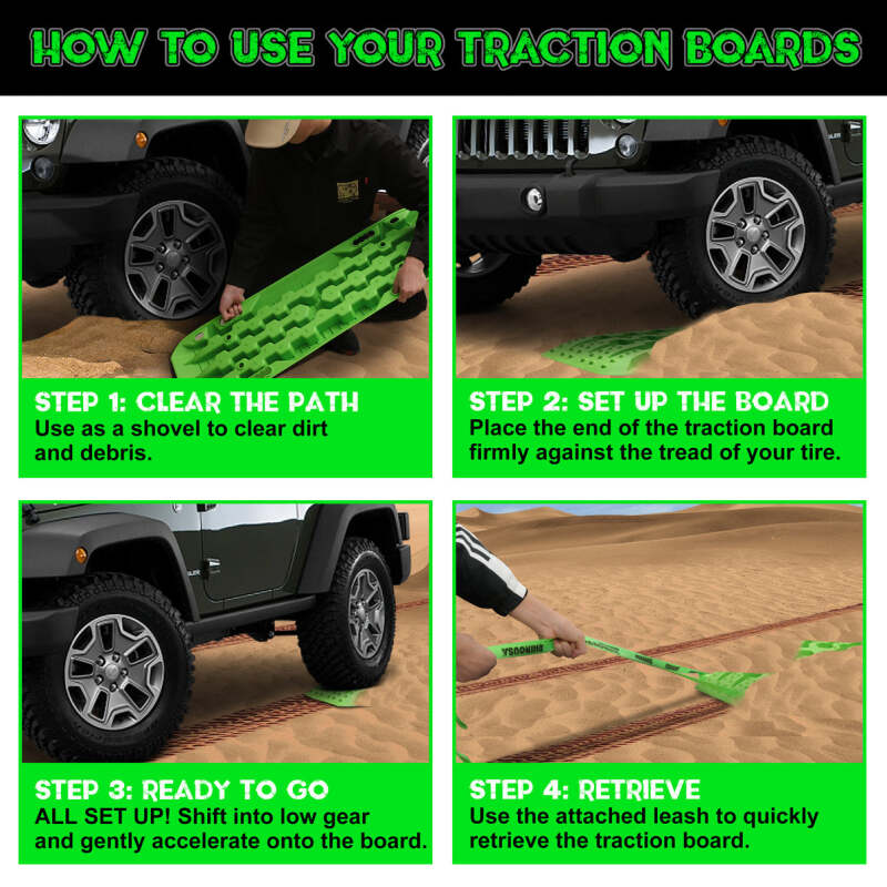 Rhino USA Recovery Traction Boards - Red (Pair) - Racecraft Industries