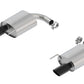 Borla Atak S Rear Section 15-17 Ford Mustang GT 5.0L V8 MT/AT 2.5in pipe 4in tip (Black Chrome) - Racecraft Industries