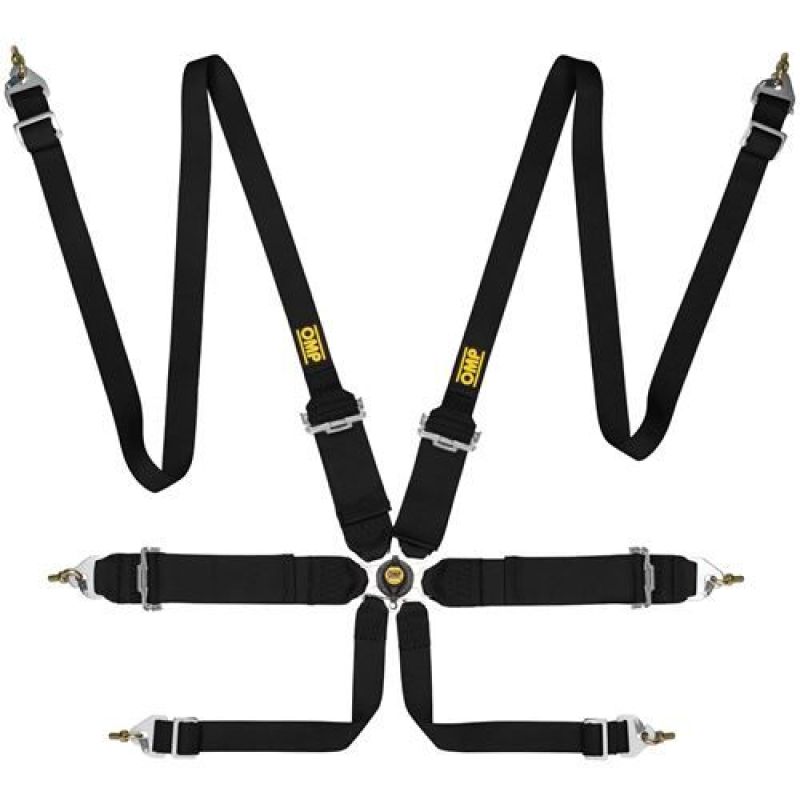 OMP First 3/2 Racing Harness Black - Racecraft Industries