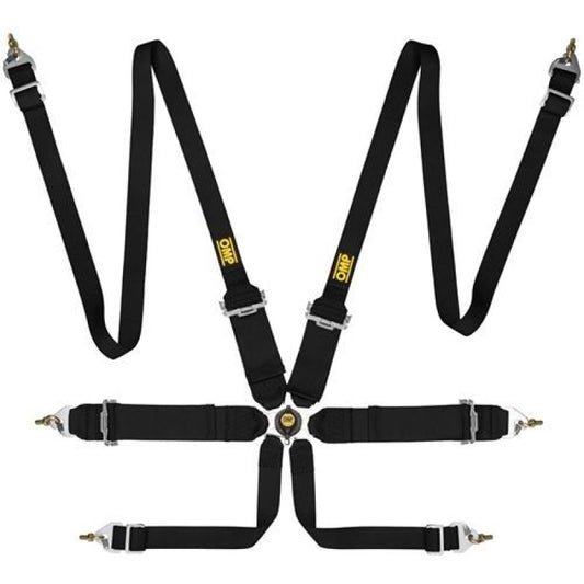OMP First 3/2 Racing Harness Black - Racecraft Industries
