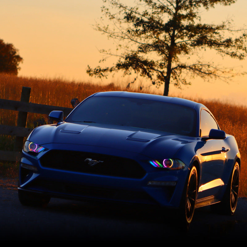 Oracle 18-21 Ford Mustang Dynamic DRL w/ Halo Kit & Sequential Turn Signal - ColorSHIFT SEE WARRANTY - Racecraft Industries