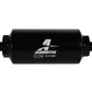 Aeromotive In-Line Filter - (AN-6 Male) 10 Micron Fabric Element Bright Dip Black Finish - Racecraft Industries