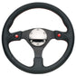 NRG Reinforced Steering Wheel (320mm) Blk Leather w/Dual Buttons - Racecraft Industries