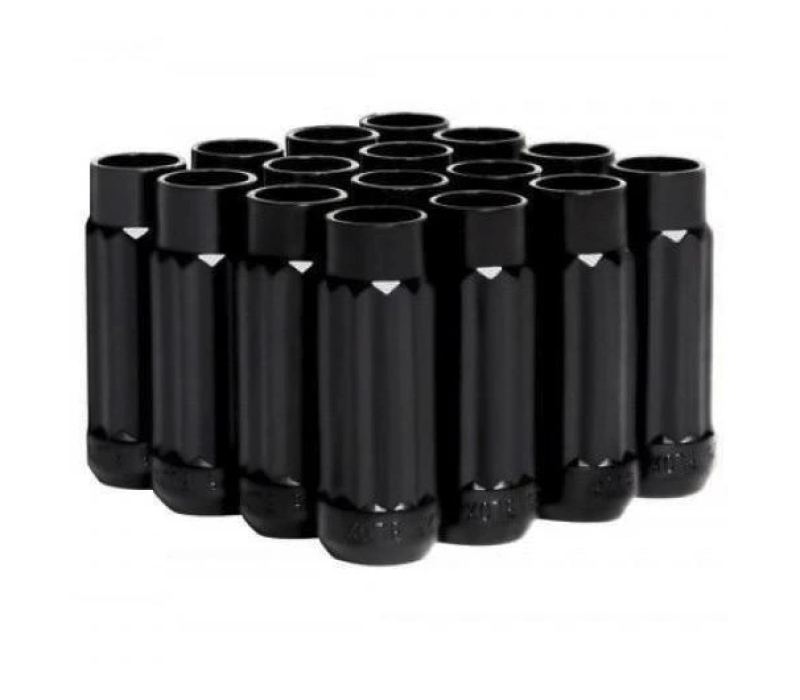 BLOX Racing 12-Sided P17 Tuner Lug Nuts 12x1.5 - Black Steel - Set of 16 - Racecraft Industries
