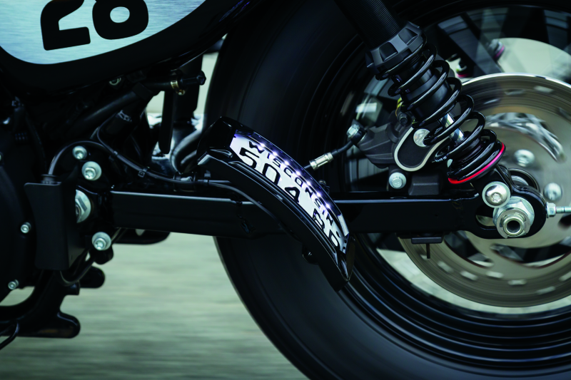 Kuryakyn Nova Curved Vertical Mount Side License Plate Holder Gloss Black - Racecraft Industries