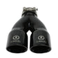 aFe Takeda 2.5in 304 Stainless Steel Clamp-on Exhaust Tip 2.5in Inlet 3in Dual Outlet - Black - Racecraft Industries