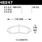 Hawk 04-09 Cadillac XLR / 01-04 Corvette Z06/ 05-06 Pontiac GTO DTC-60 Race Front Brake Pads - Racecraft Industries