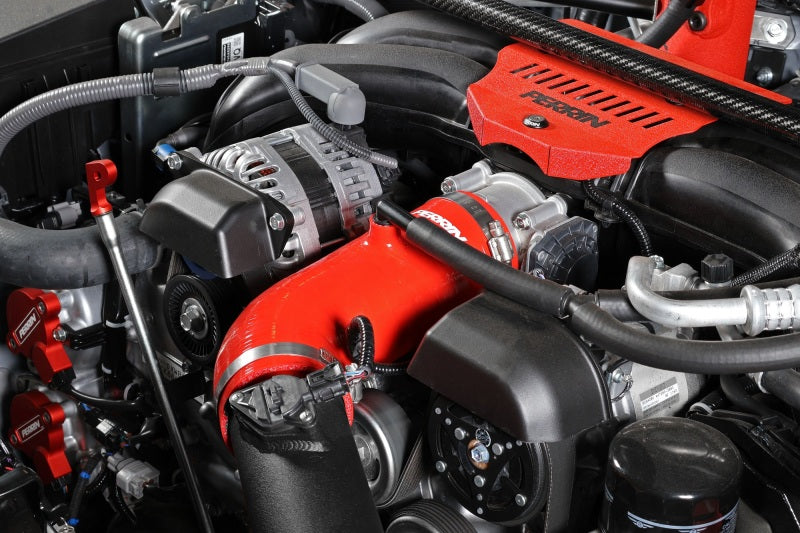 Perrin 22-23 Subaru BRZ/Toyota GR86 Silicone Inlet Hose (3in. ID / SS Wire) - Red - Racecraft Industries