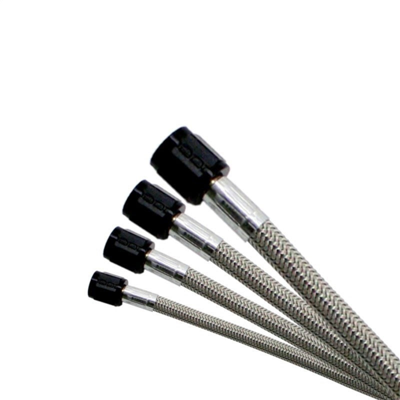Nitrous Express 6AN 12in Stainless Steel Braided Hose - Black - Racecraft Industries