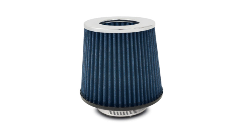 Vibrant Open Funnel Perf Air Filter (5in Cone O.D. x 5in Tall x 2.75in inlet I.D.) Chrome Filter Cap - Racecraft Industries