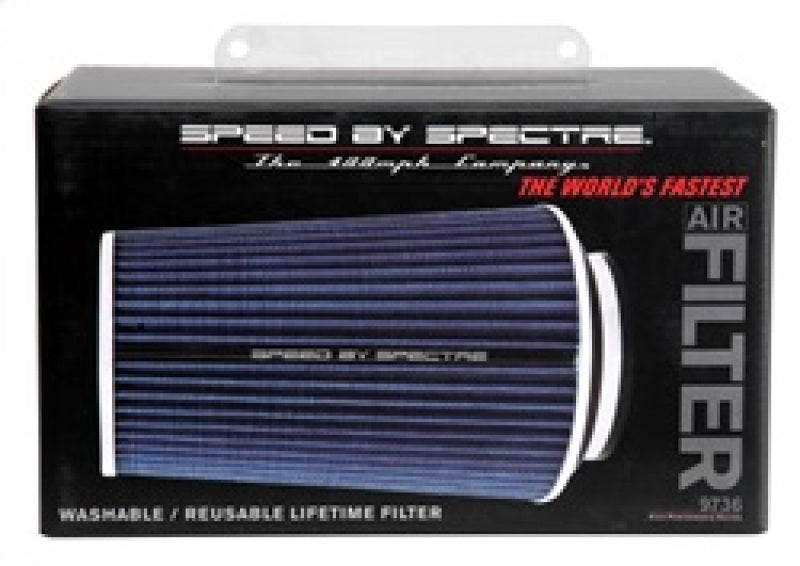 Spectre Adjustable Conical Air Filter 9-1/2in. Tall (Fits 3in. / 3-1/2in. / 4in. Tubes) - Blue - Racecraft Industries