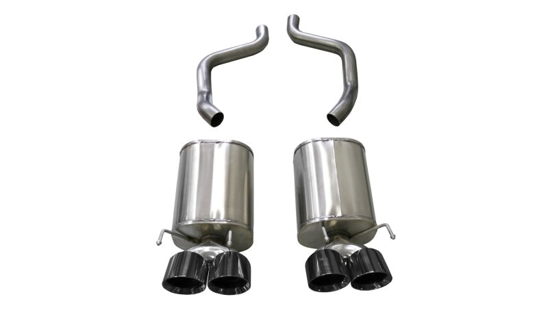 Corsa 2005-2007 Chevrolet Corvette (C6) 6.0L/6.2L Black Xtreme Axle-Back Exhaust w/4.5in Tips - Racecraft Industries