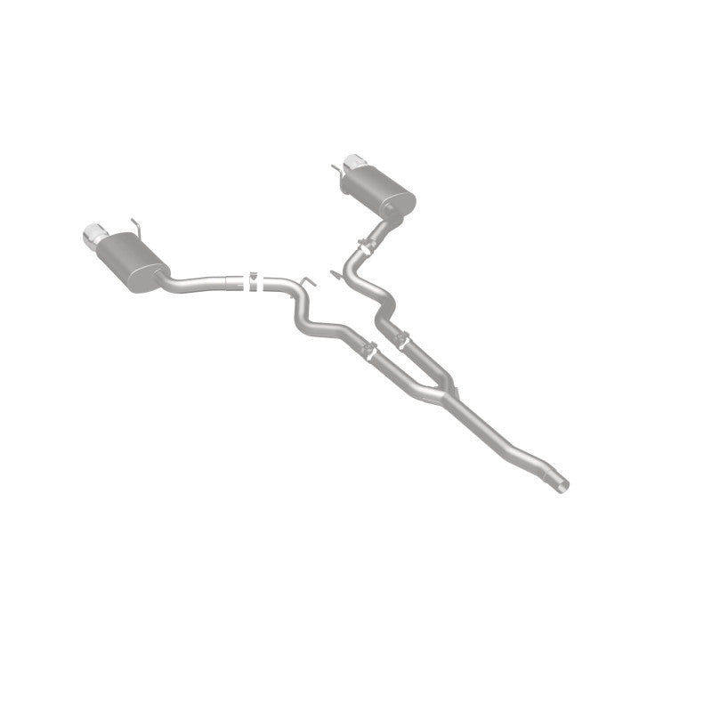 MagnaFlow Cat Back, SS, 2.5in, Street, Dual Split Polished 4.5in Tips 2015 Ford Mustang Ecoboost - Racecraft Industries