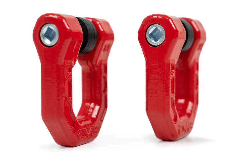 DV8 Offroad Elite Series D-Ring Shackles - Pair (Red) - Racecraft Industries