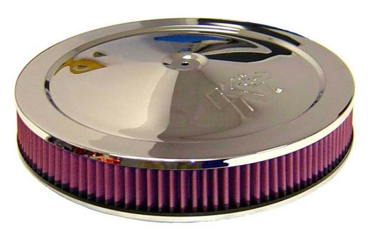 K&N 14in Red Custom Air Cleaner Assembly - 5.125in ID x 14in OD x 3.87in H - Racecraft Industries