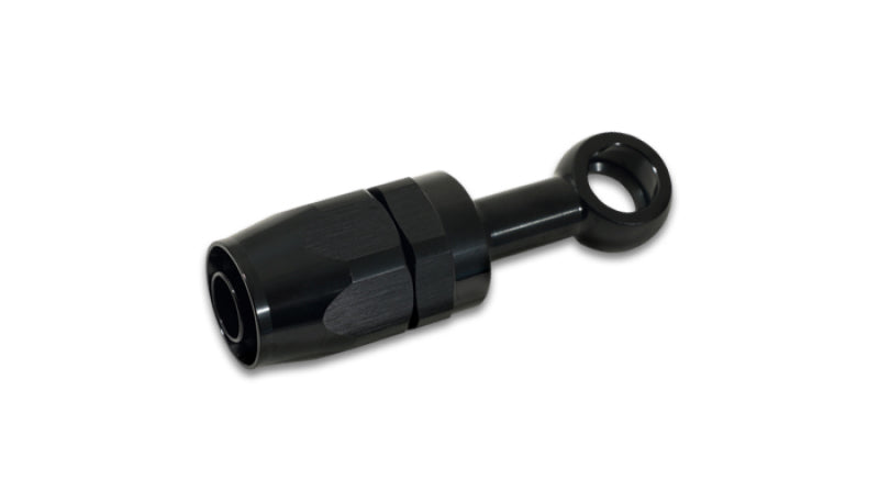Vibrant -8AN Banjo Hose End Fitting for use with M12 or 7/16in Banjo Bolt - Aluminum Black - Racecraft Industries