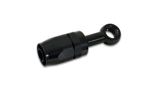 Vibrant -8AN Banjo Hose End Fitting for use with M12 or 7/16in Banjo Bolt - Aluminum Black - Racecraft Industries