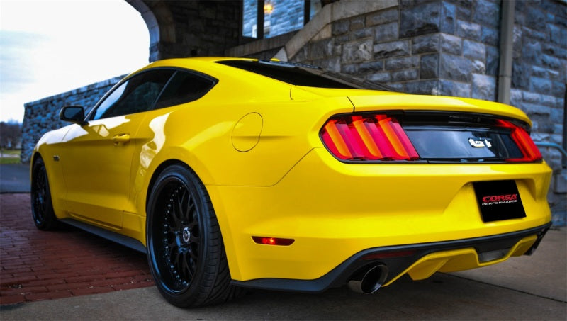Corsa 2015-2017 Ford Mustang GT Fastback 5.0 3in Xtreme Cat Back Exhaust w/ Dual Black 4.5in Tips - Racecraft Industries