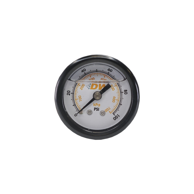 DeatschWerks 0-100 PSI 1/8in NPT Mechanical Fuel Pressure Gauge 1.5in Diameter Black Housing - Racecraft Industries