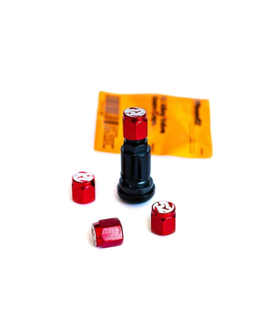 Fifteen52 Valve Stem Cap Set - Red - 4 Pieces - Racecraft Industries