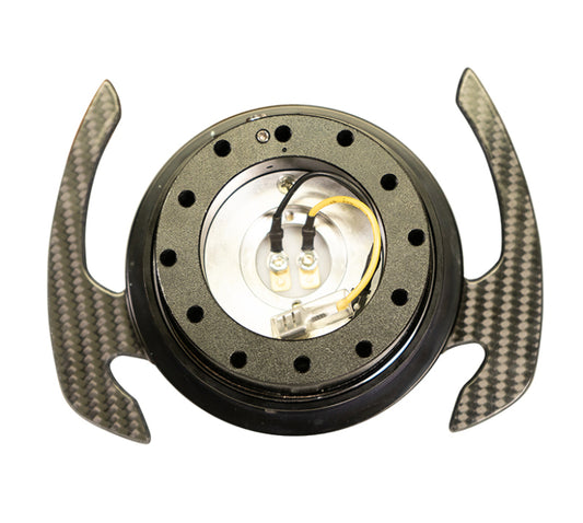 NRG Quick Release Kit Gen 4.0 - Black Body / Black Ring w/ CF Handles - Racecraft Industries