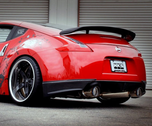 HKS 09+ 370z Dual Hi-Power Titanium Tip Catback Exhaust (requires removal of emissions canister shie - Racecraft Industries