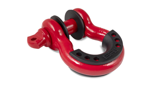 Body Armor 4x4 3/4in Red D-Ring with Black Isolators Single - Racecraft Industries