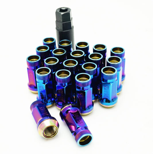 Wheel Mate Muteki SR45R Lug Nut Kit 12x1.25 - Burned Blue - Racecraft Industries