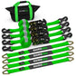 Rhino USA Heavy Duty Vehicle Tie Down Kit- Green - Racecraft Industries