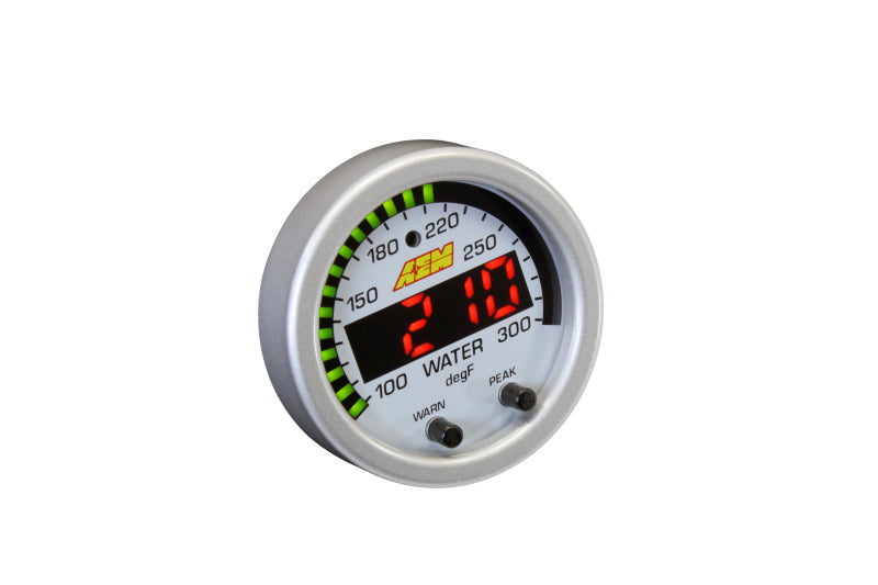 AEM X-Series Temperature 100-300F Gauge Kit (ONLY Black Bezel and Water Temp. Faceplate) - Racecraft Industries