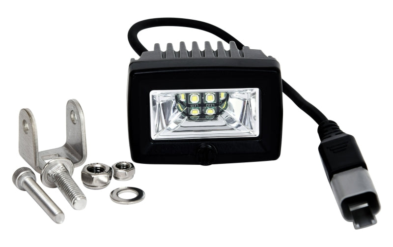 KC HiLiTES C-Series 2in. C2 LED Light 20w Area Flood Beam (Pair Pack System) - Black - Racecraft Industries