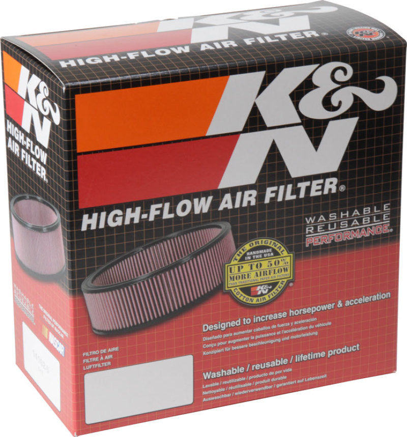 K&N Custom Round Filter 5-1/8in FLG / 9in OD x 4-1/8in HW/VENT - Racecraft Industries