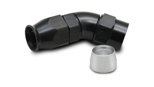 Vibrant 45 Degree One Piece Hose End for PTFE Lined Hose Size -8AN - Racecraft Industries