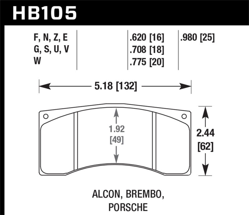 Hawk Alcon B Caliber HPS Street Brake Pads - Racecraft Industries