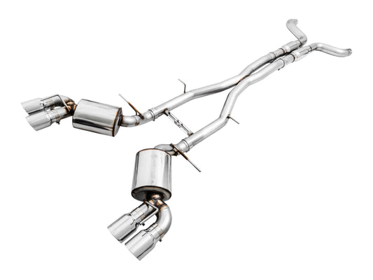 AWE Tuning 16-19 Chevy Camaro SS Res Cat-Back Exhaust -Touring Edition (Quad Chrome Silver Tips) - Racecraft Industries