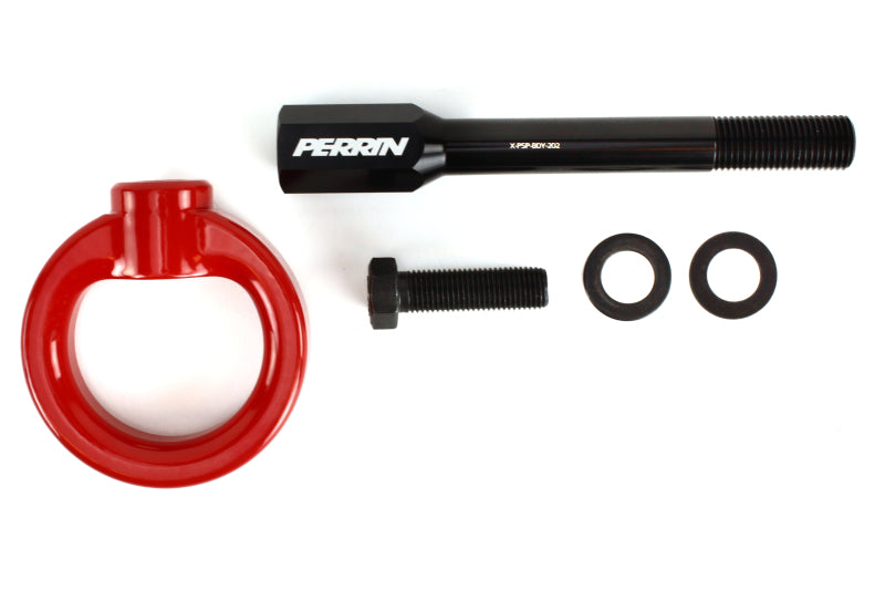 Perrin 02-07 Subaru WRX/STI Tow Hook Kit (Front) - Red - Racecraft Industries